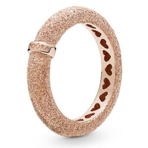 Pandora Sparkling Rose gold colored Heart Ring